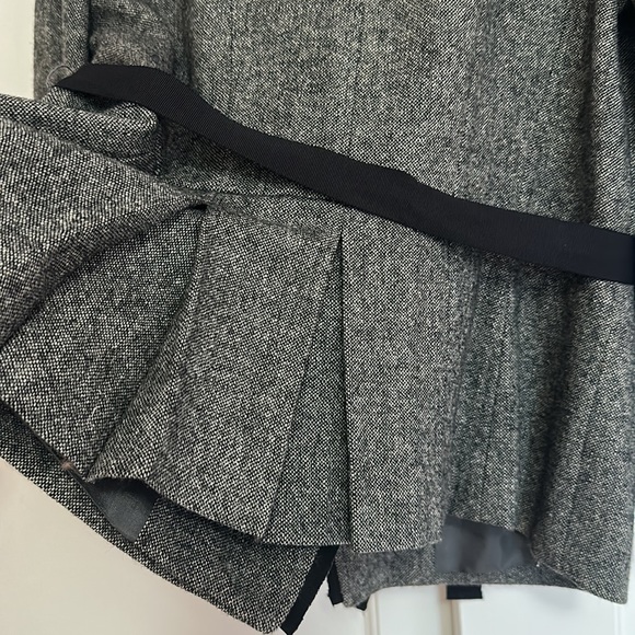 Beautiful charcoal grey & black tweed button up coat with lovely details sz4🖤 - Picture 7 of 8